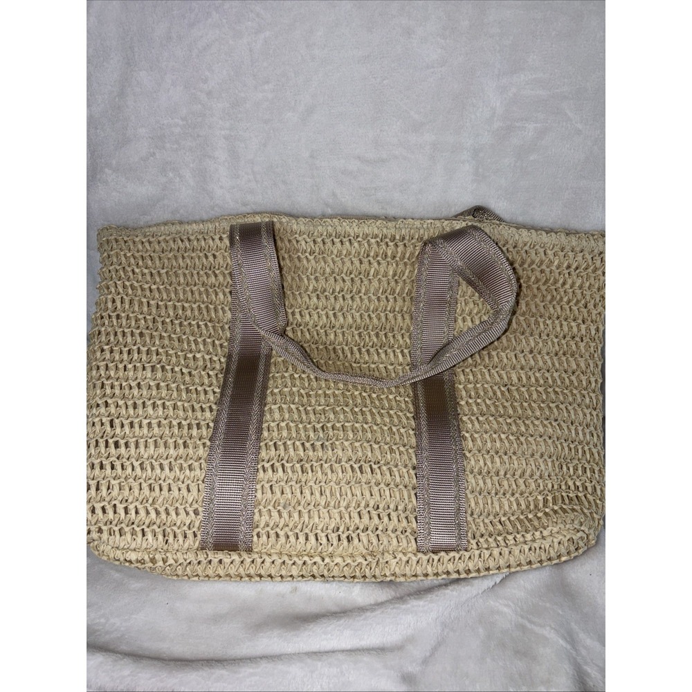 Vintage Havana Wow Rafia Crochet Tote Beige Lightweight Beach Pool Vacation NWT - Picture 4 of 9